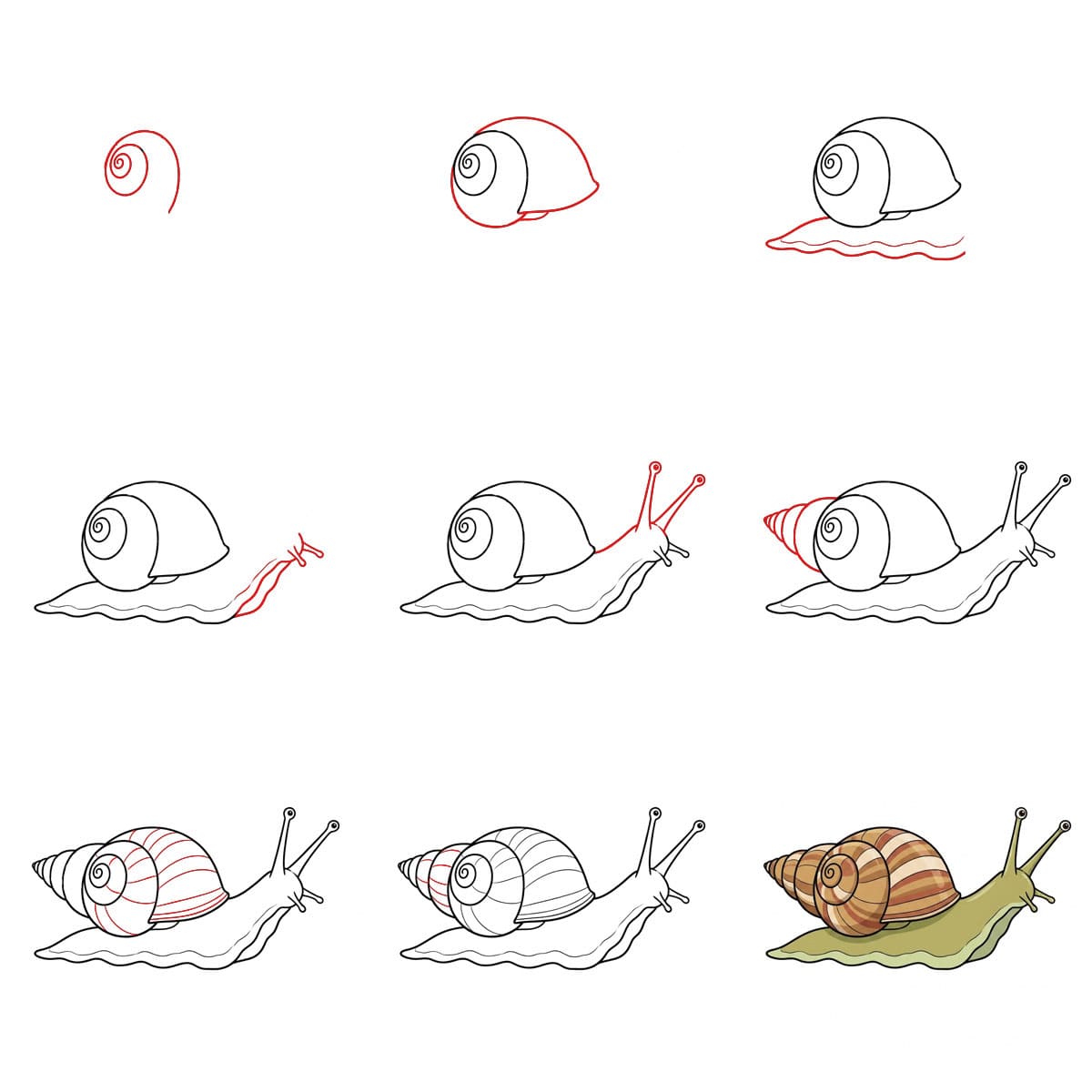 Süße Schnecke zeichnen ideen