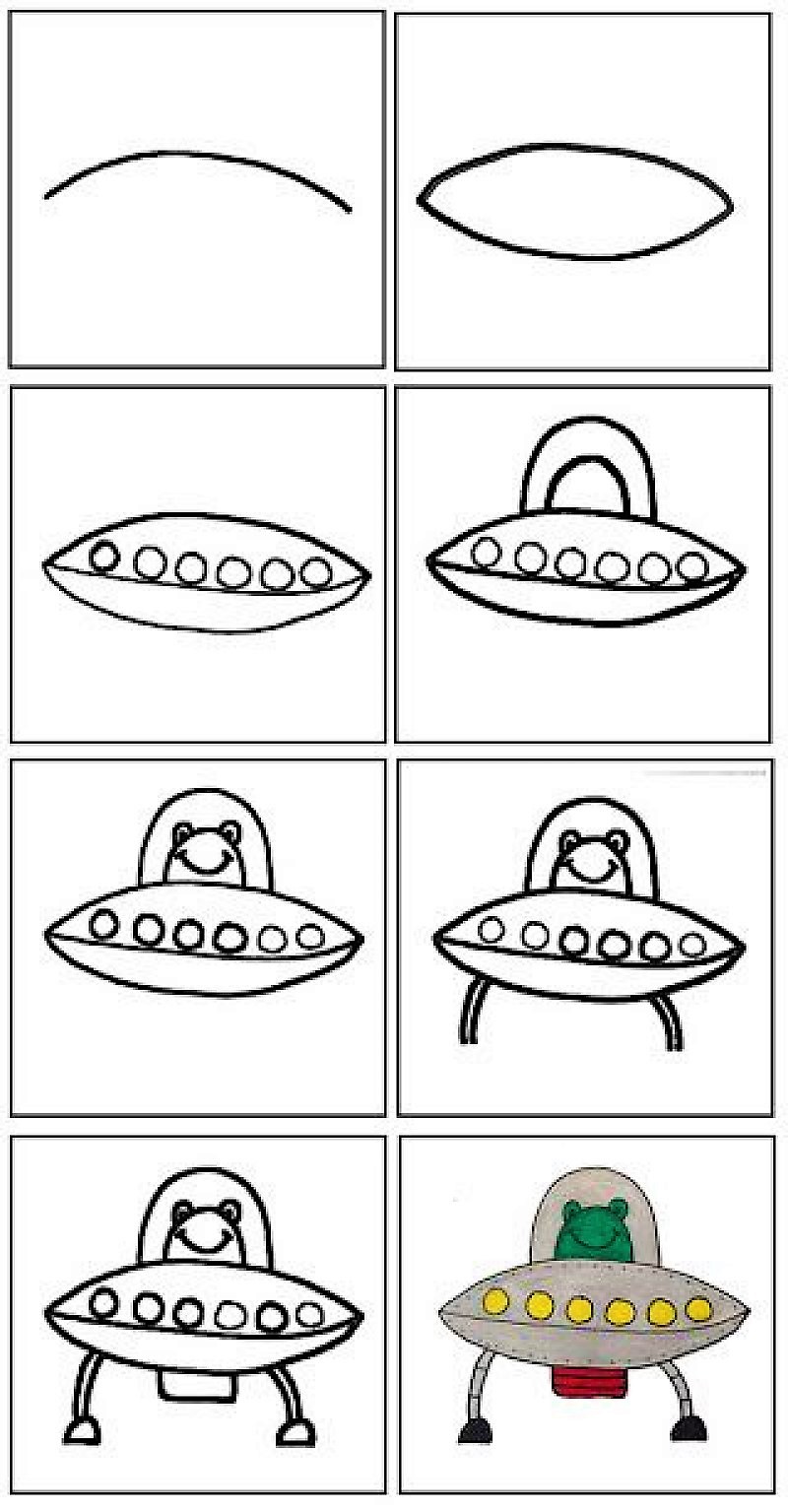Zeichnen Lernen UFO-Idee 5