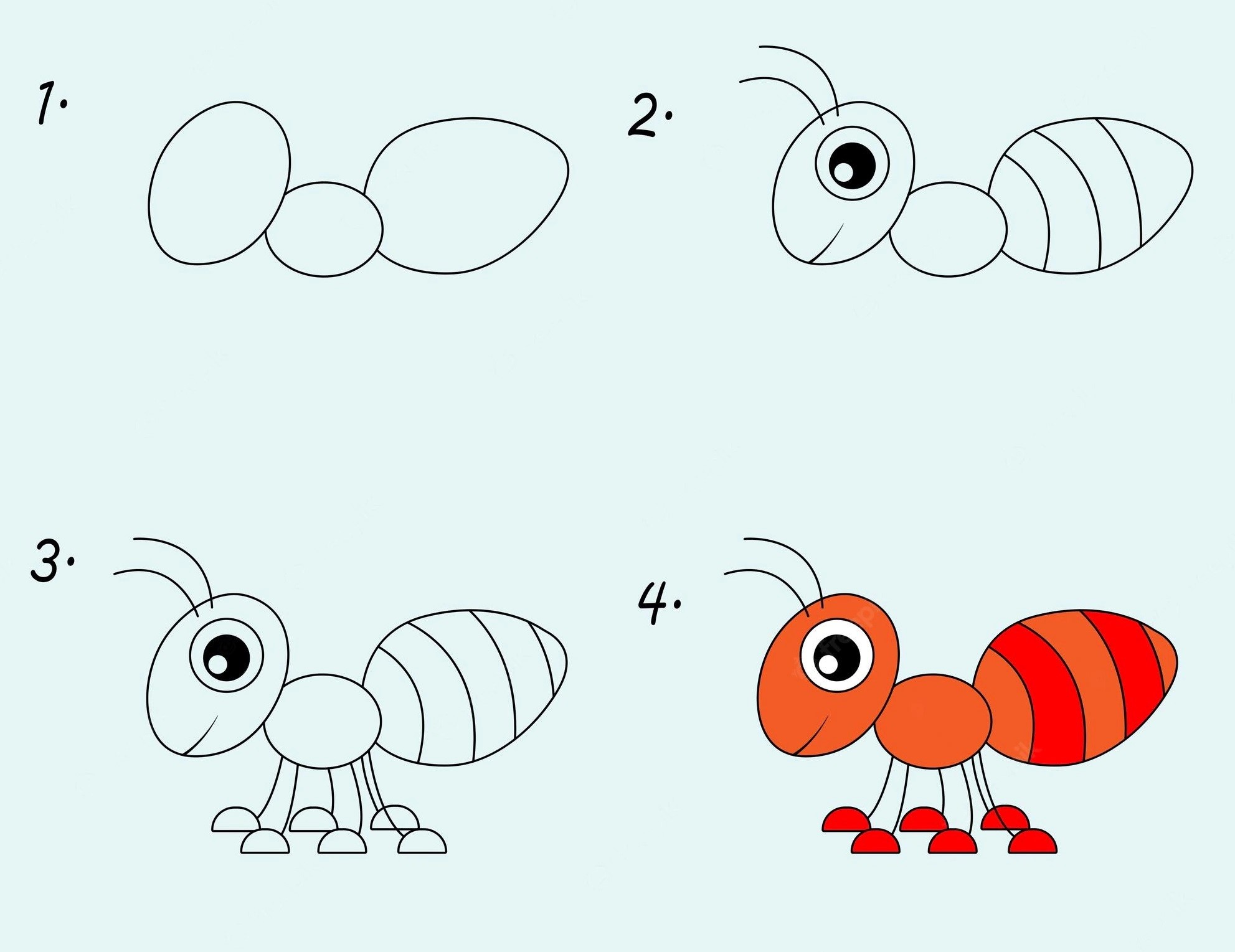 Une simple fourmi zeichnen ideen