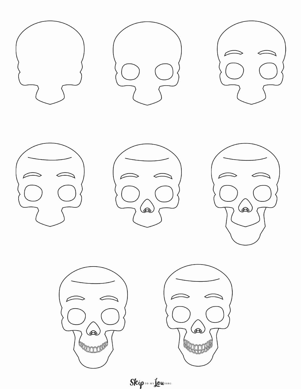 Skull 6 zeichnen ideen