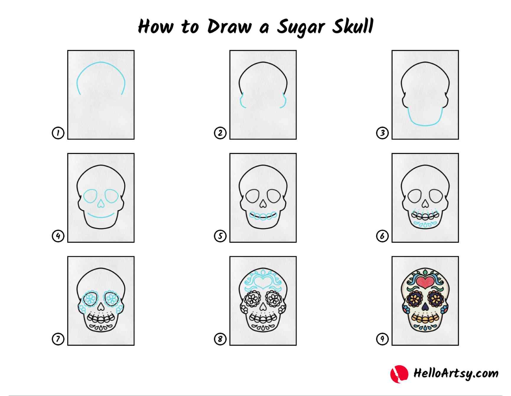 Skull 7 zeichnen ideen