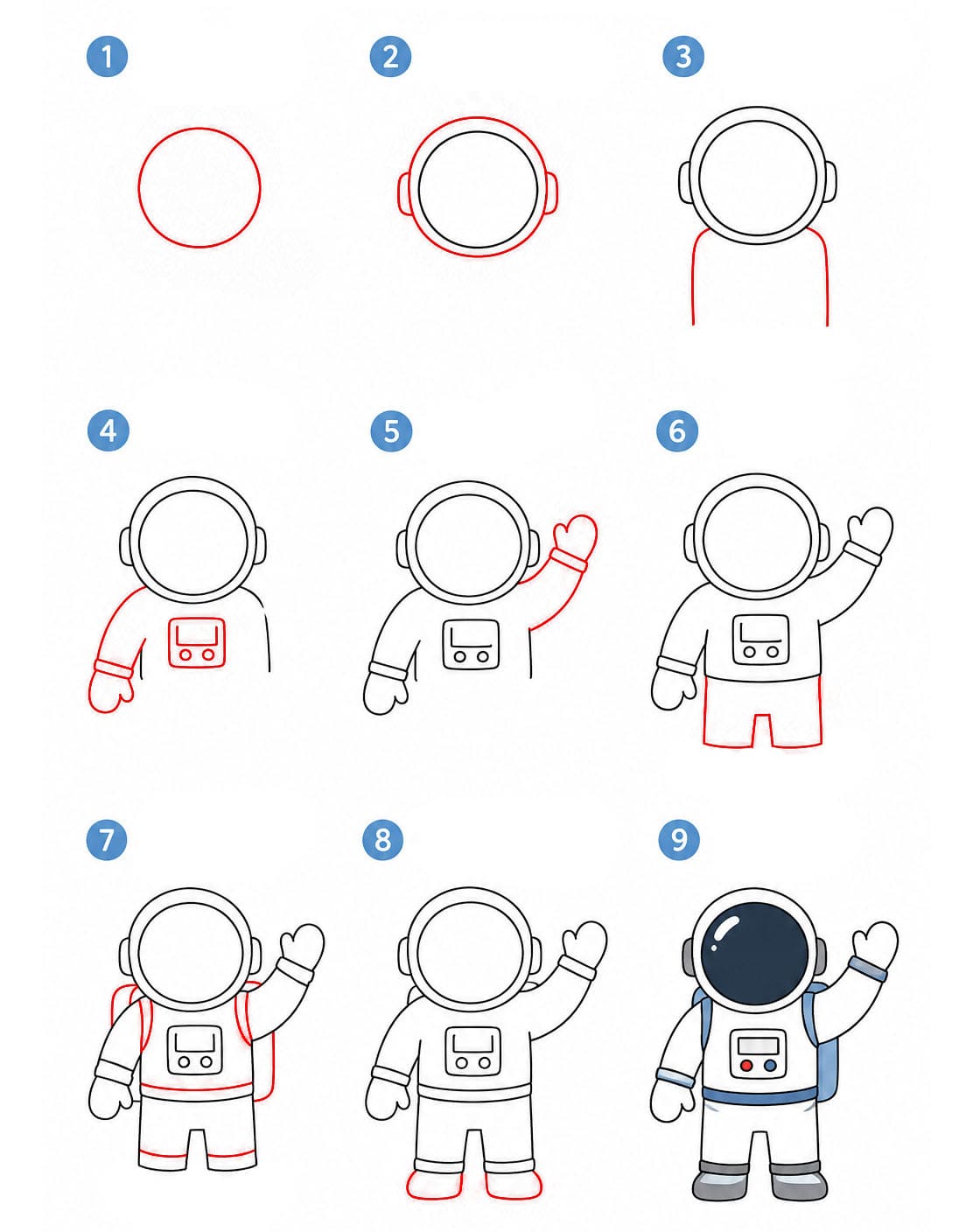 Astronaut freundlich zeichnen ideen