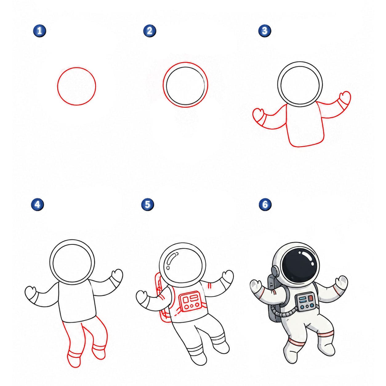 Astronaut normal zeichnen ideen