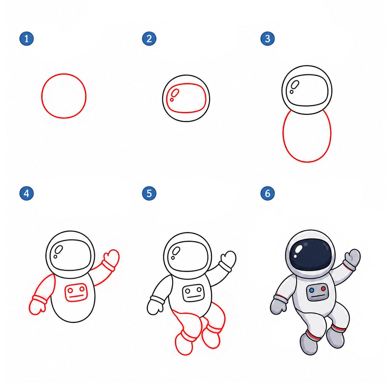 Astronaut winkt zeichnen ideen