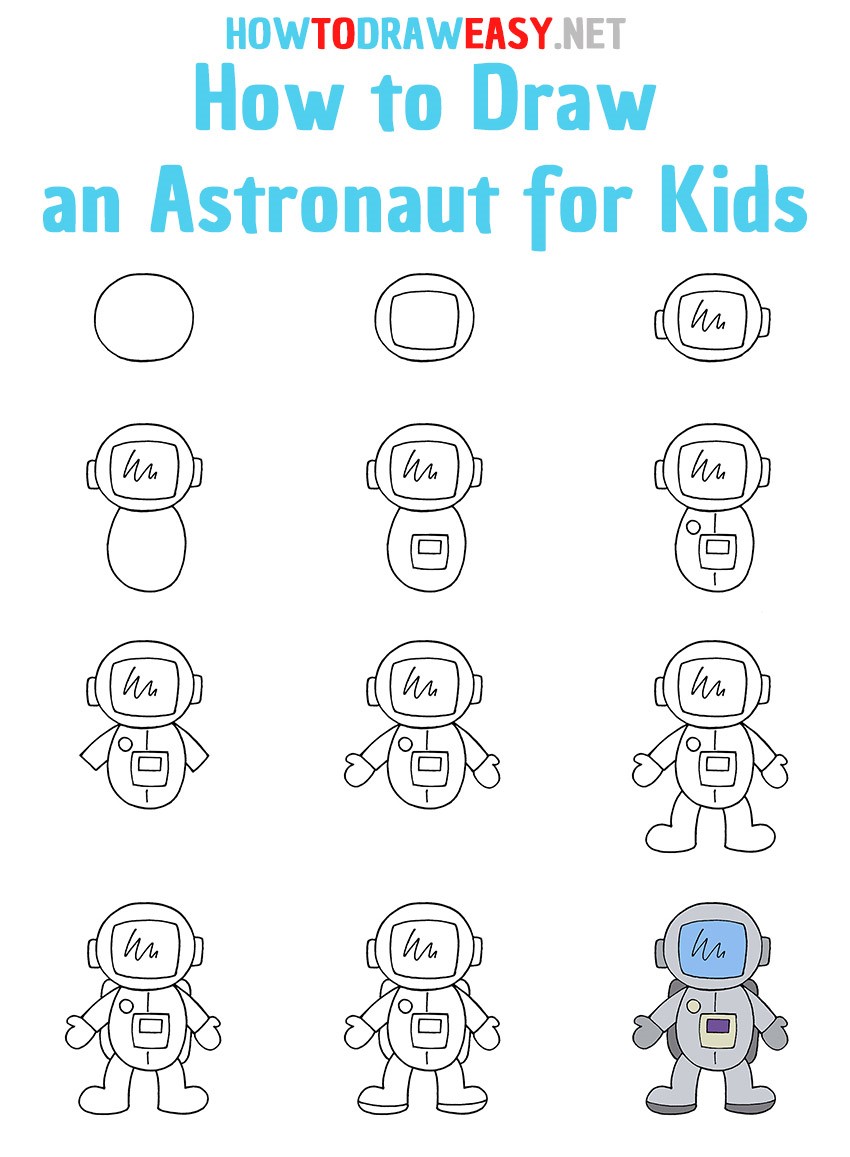Astronauten-Idee 10 zeichnen ideen