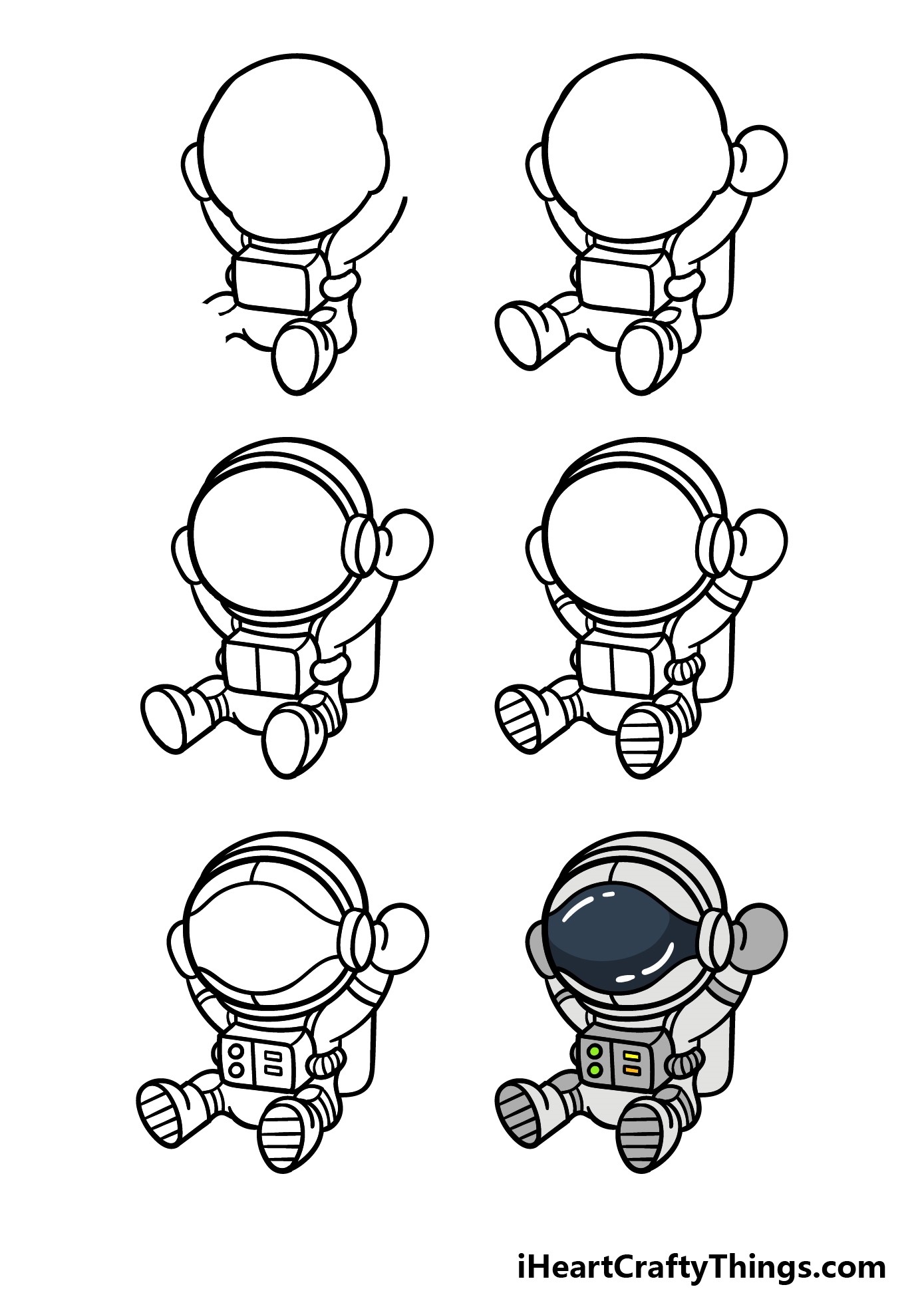 Astronauten-Idee 6 zeichnen ideen