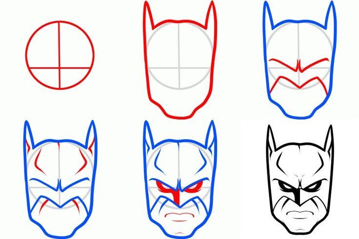 Batman-Kopf zeichnen ideen