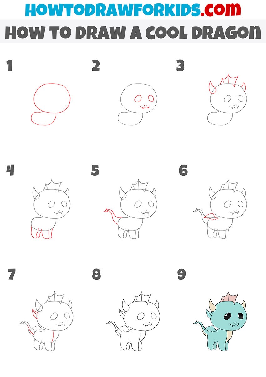 Zeichnen Lernen Drachenidee 9