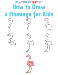 Ein einfacher Flamingo zeichnen ideen