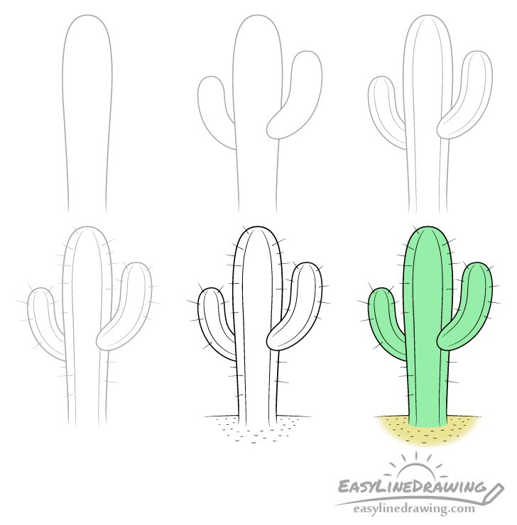 Ein einfacher Kaktus zeichnen ideen