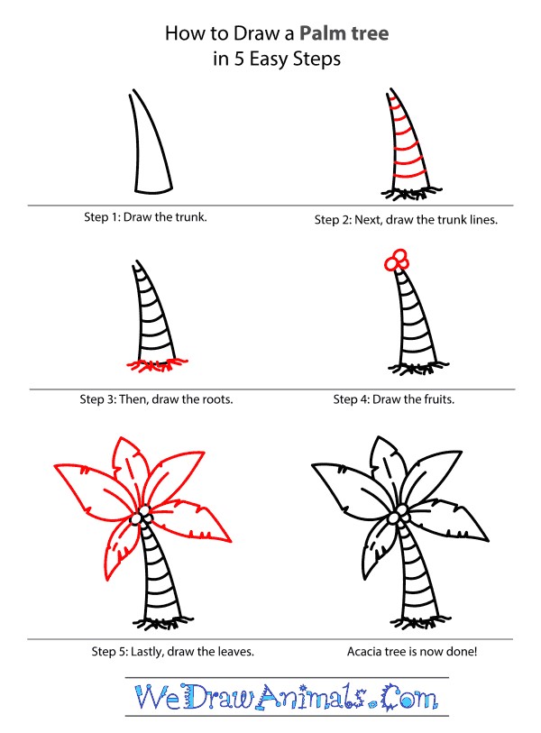 Eine detaillierte Schritt-für-Schritt-Anleitung zur Palme zeichnen ideen