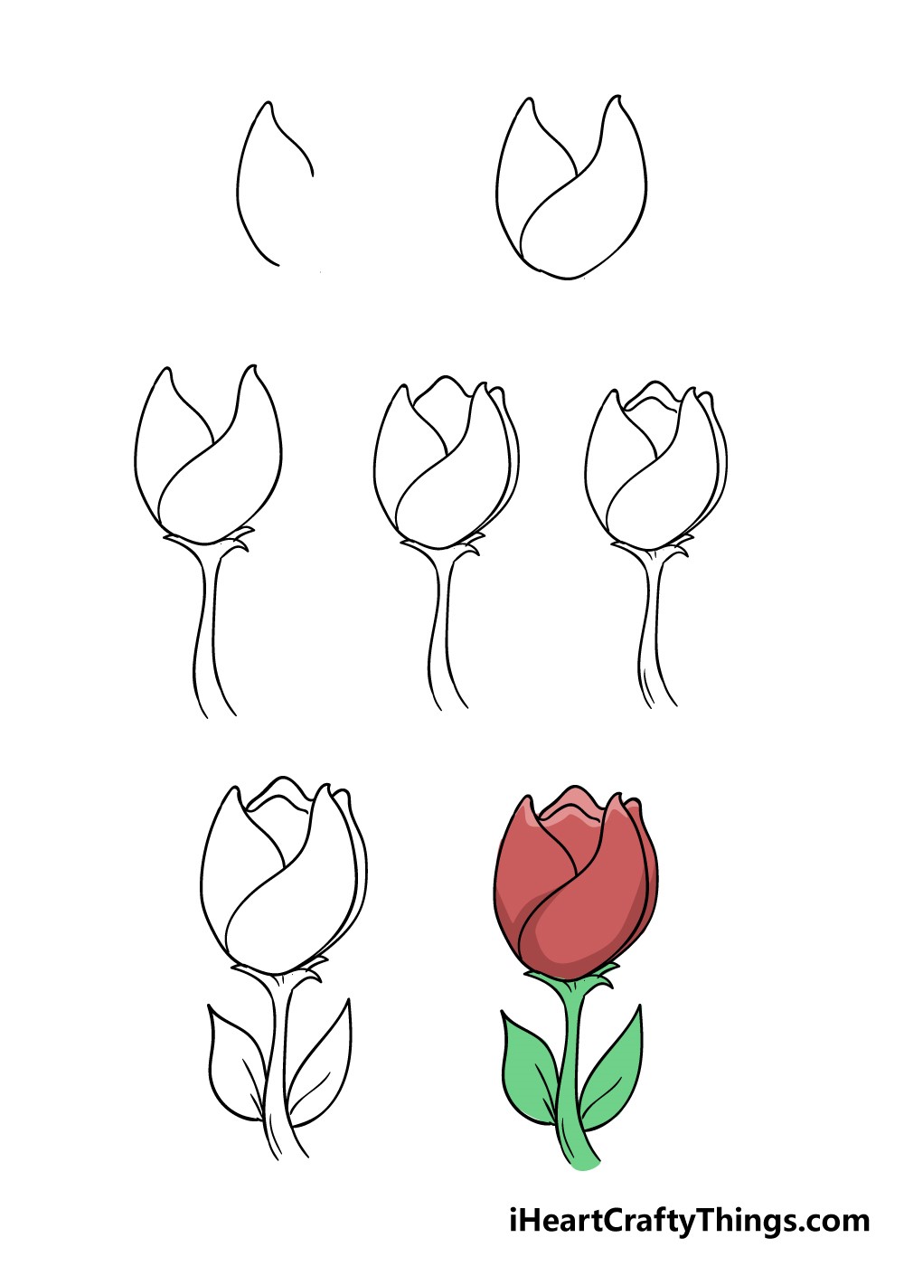 Eine einfache Tulpenblume zeichnen ideen