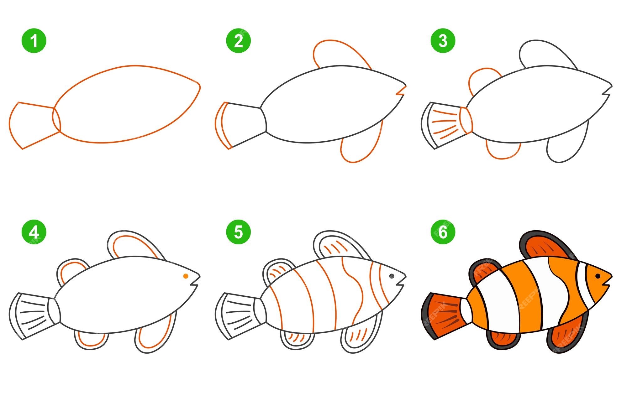 Zeichnen Lernen fish idea 10