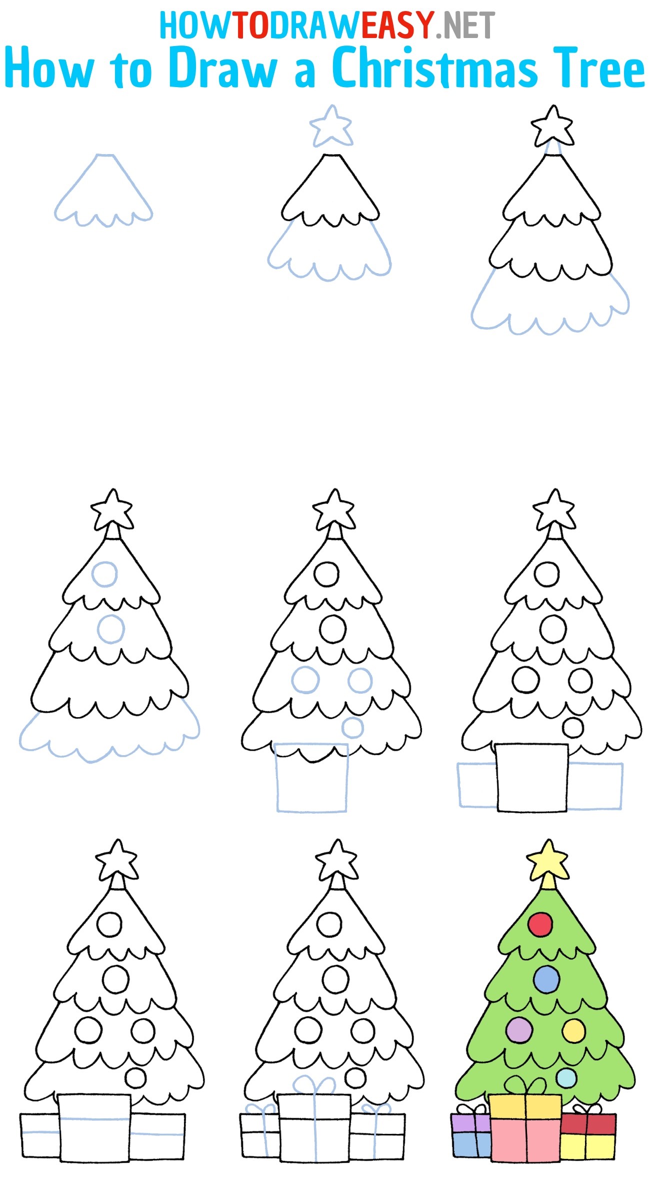 Idee für einen Weihnachtsbaum 15 zeichnen ideen