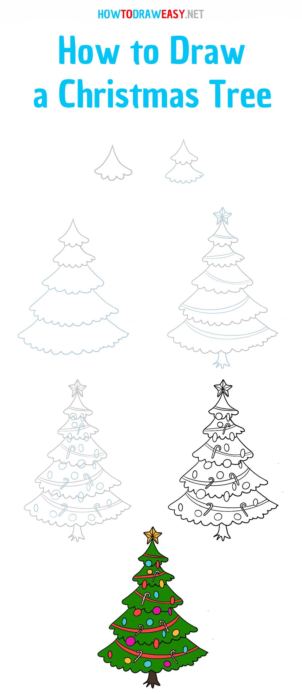 Idee für einen Weihnachtsbaum 8 zeichnen ideen