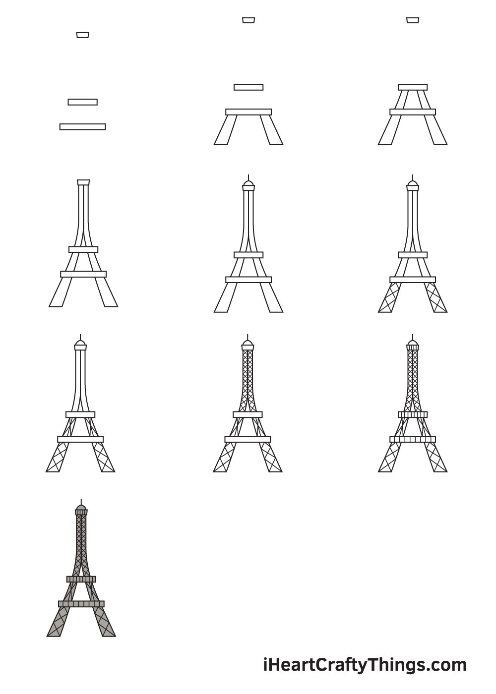 Idee mit dem Eiffelturm 1 zeichnen ideen