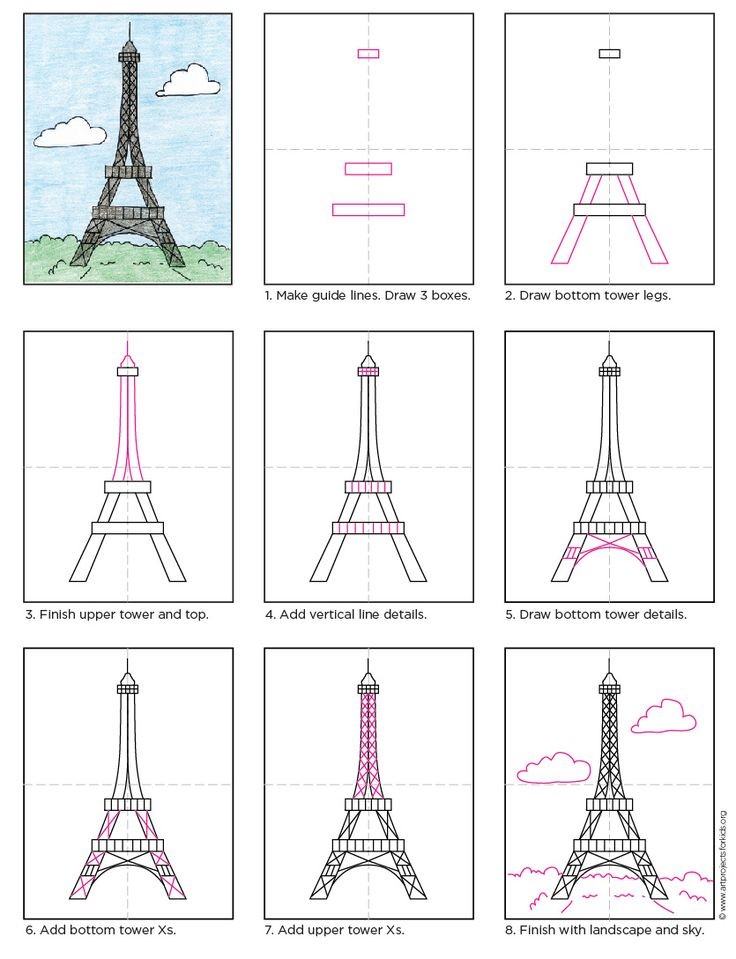 Idee mit dem Eiffelturm 2 zeichnen ideen