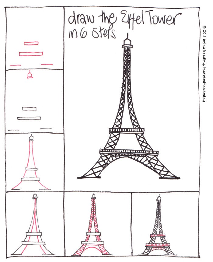 Idee mit dem Eiffelturm 3 zeichnen ideen
