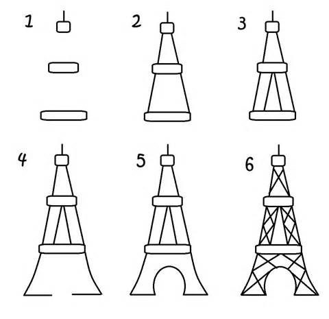 Eiffelturm zeichnen ideen
