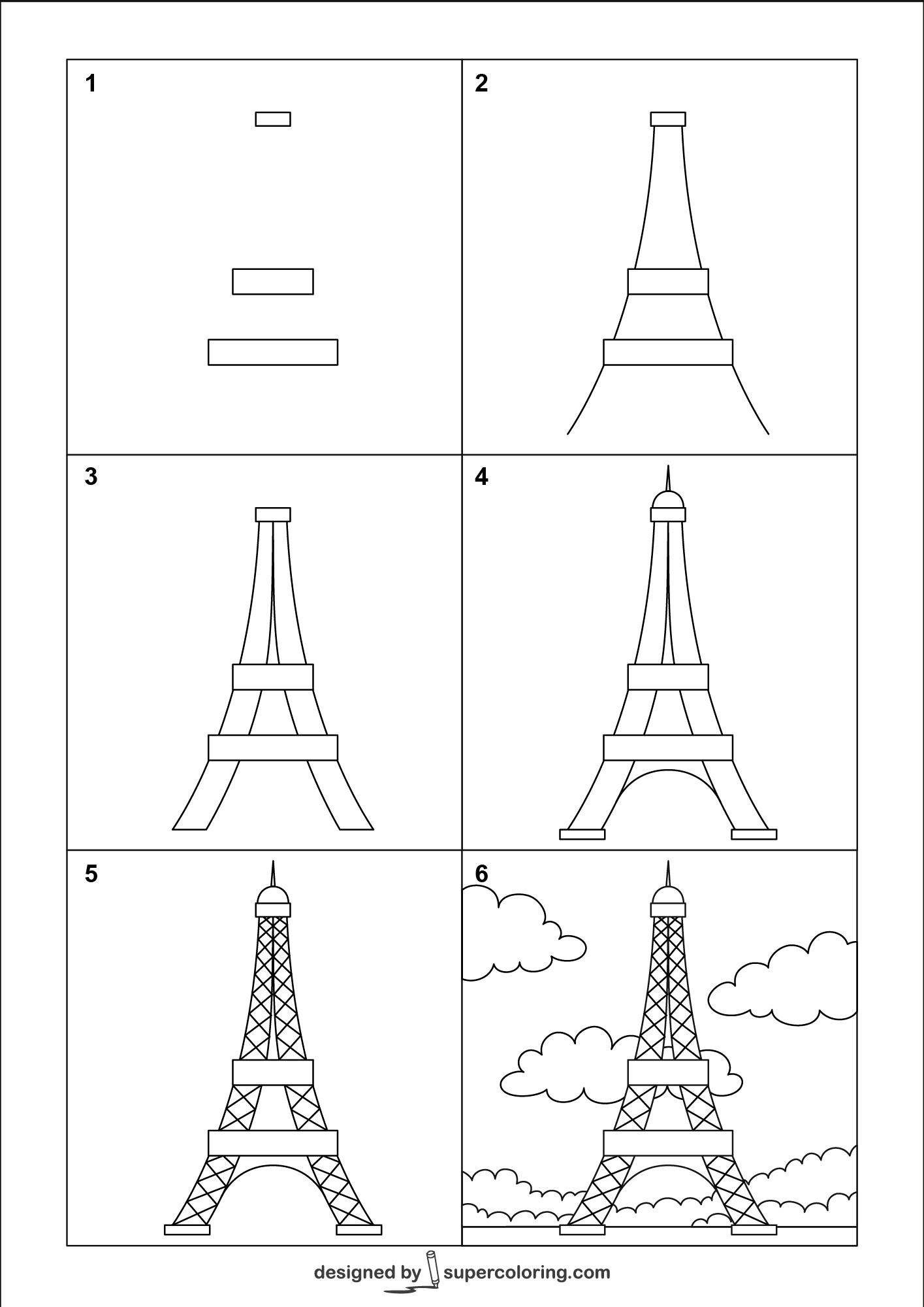 Idee mit dem Eiffelturm 6 zeichnen ideen