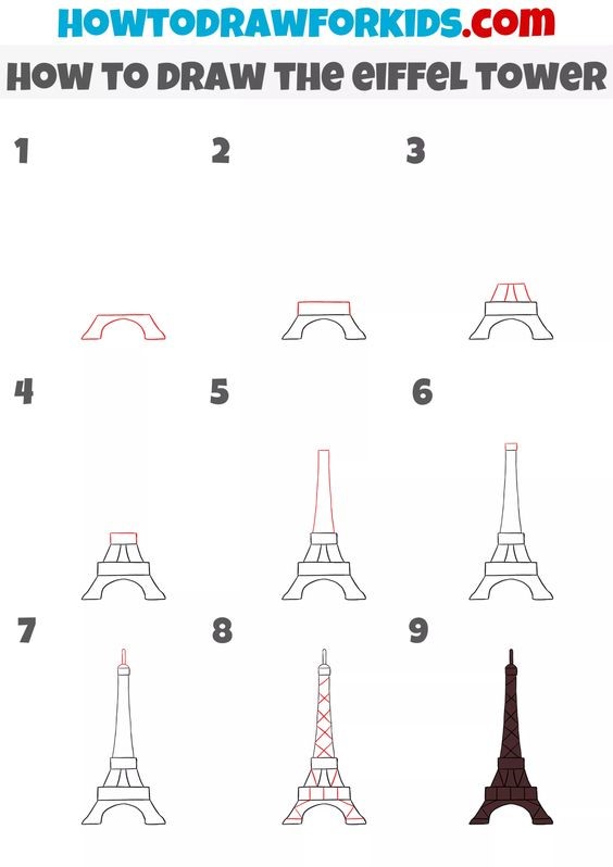 Idee mit dem Eiffelturm 8 zeichnen ideen