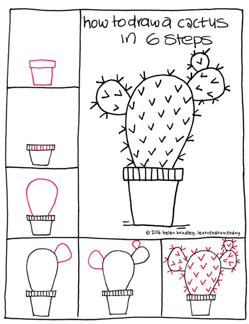 Kaktus-Idee 9 zeichnen ideen