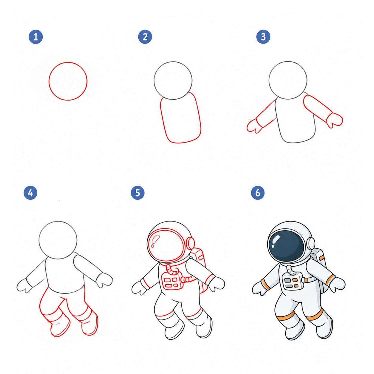Kostenloser Astronaut zeichnen ideen