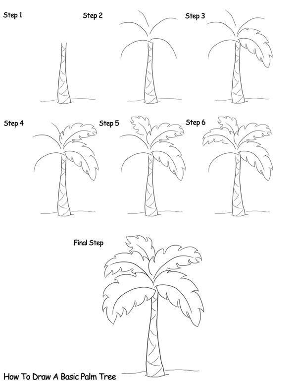 Palmen-Idee 10 zeichnen ideen
