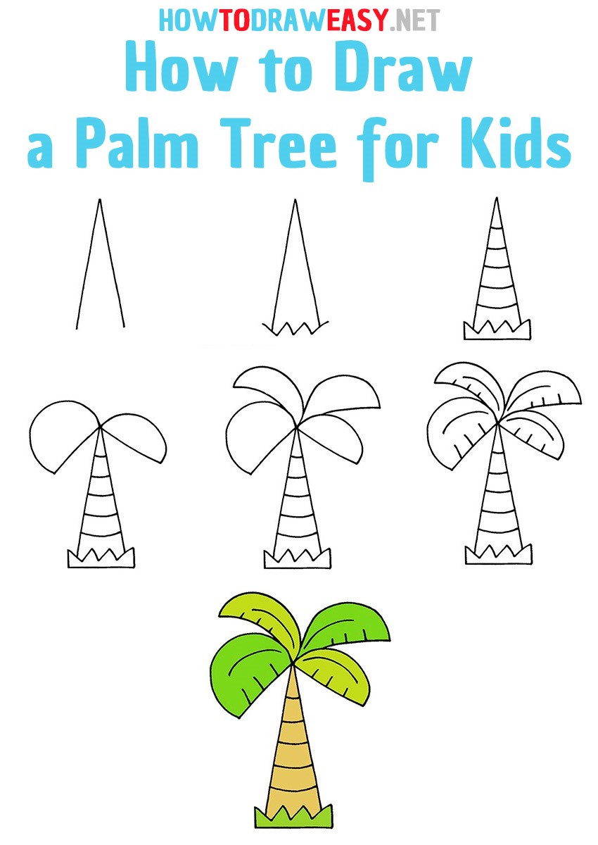 Palmen-Idee 12 zeichnen ideen