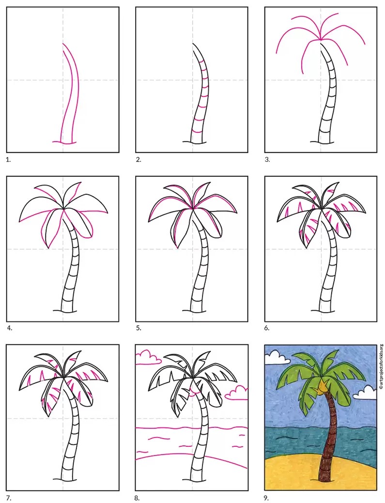 Palmen-Idee 2 zeichnen ideen