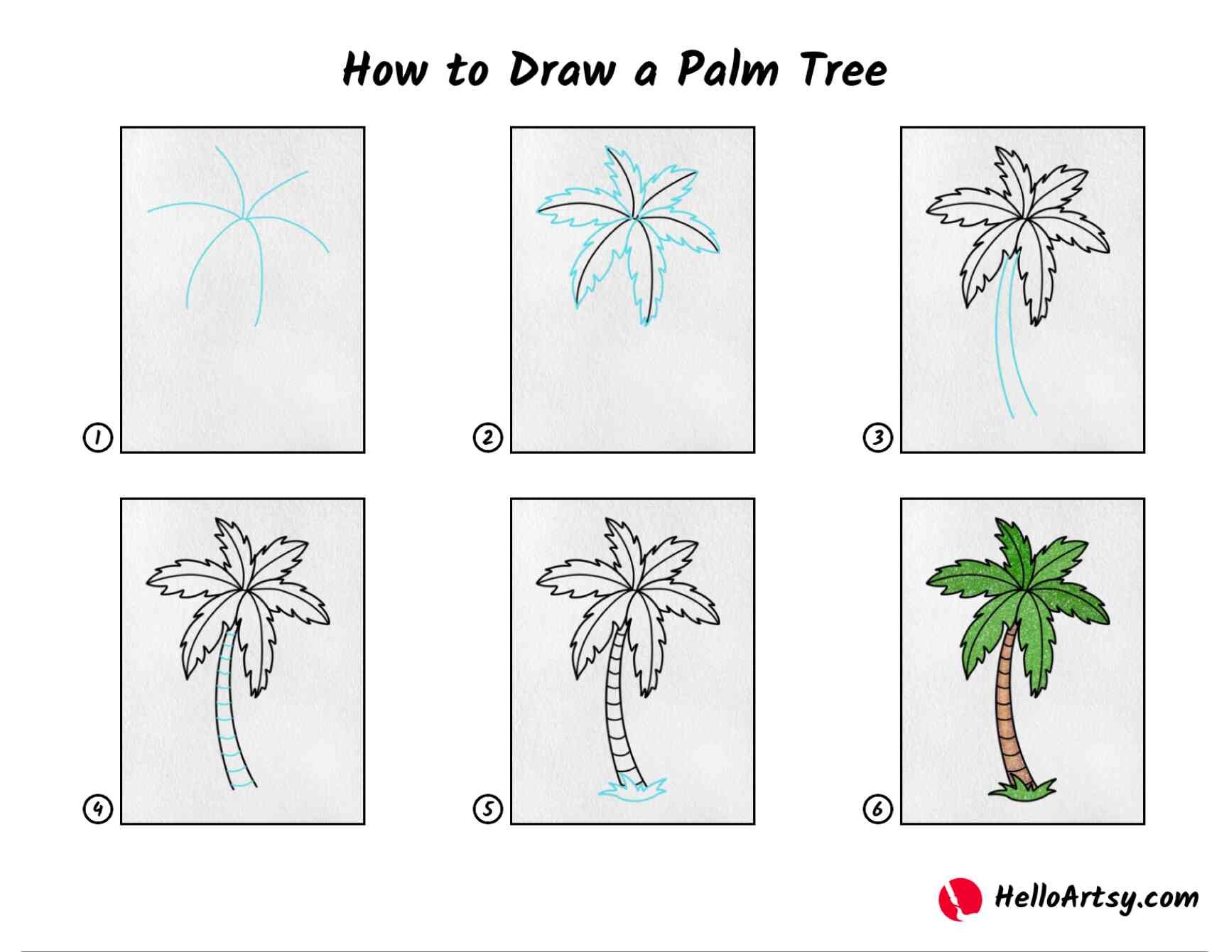 Palmen-Idee 3 zeichnen ideen