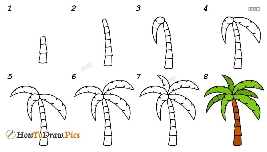 Palmen-Idee 4 zeichnen ideen