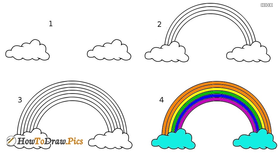 Regenbogenidee 3 zeichnen ideen