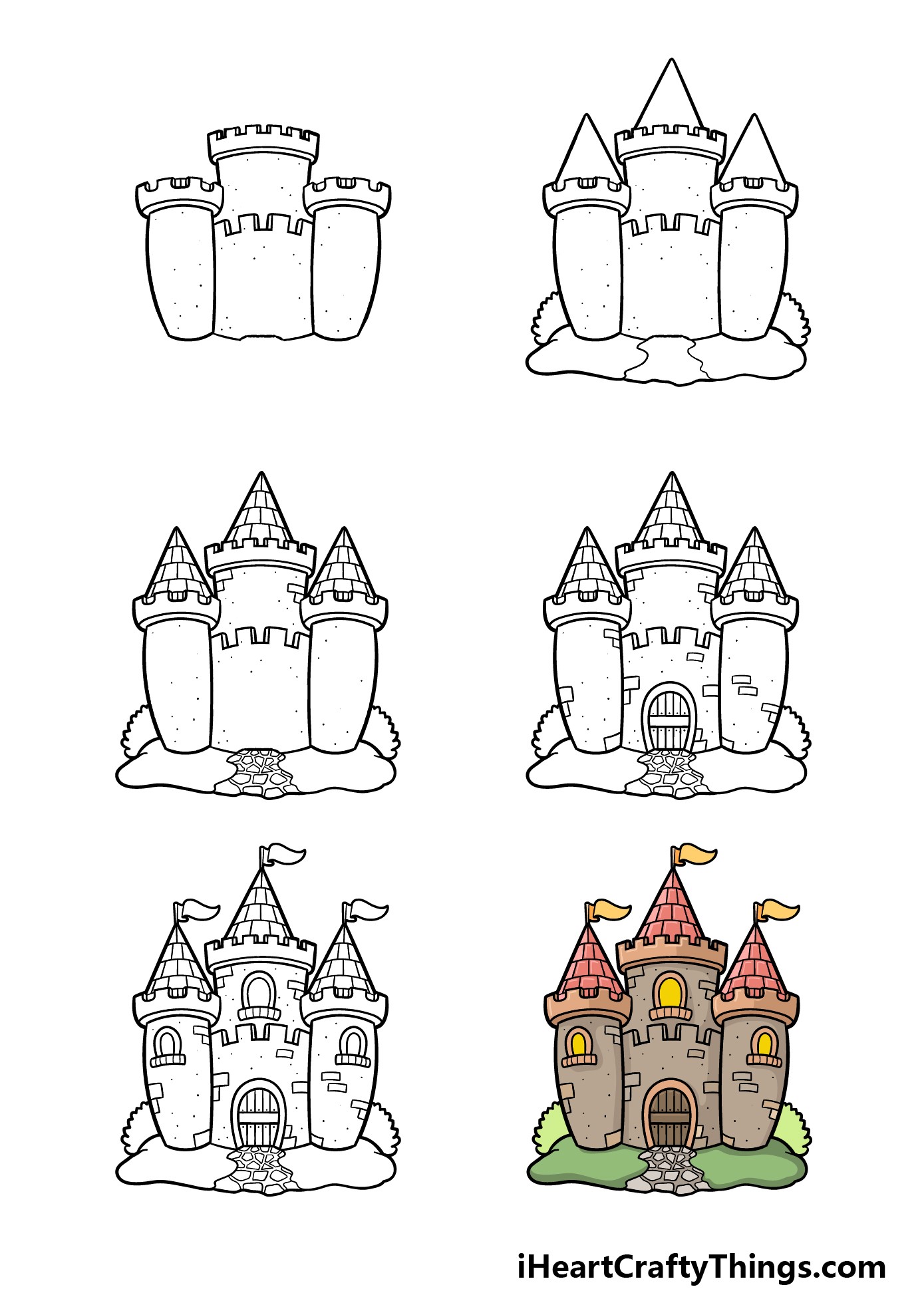 Schloss zeichnen ideen