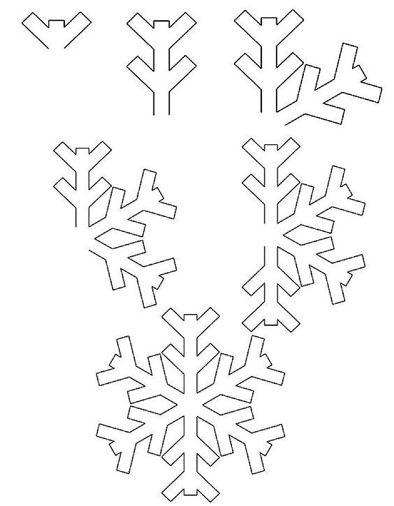 Schneeflocken-Idee 12 zeichnen ideen