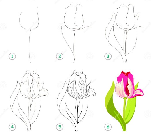 Tulpenidee 10 zeichnen ideen