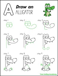 Zeichnen Lernen Alligator Ideas 1