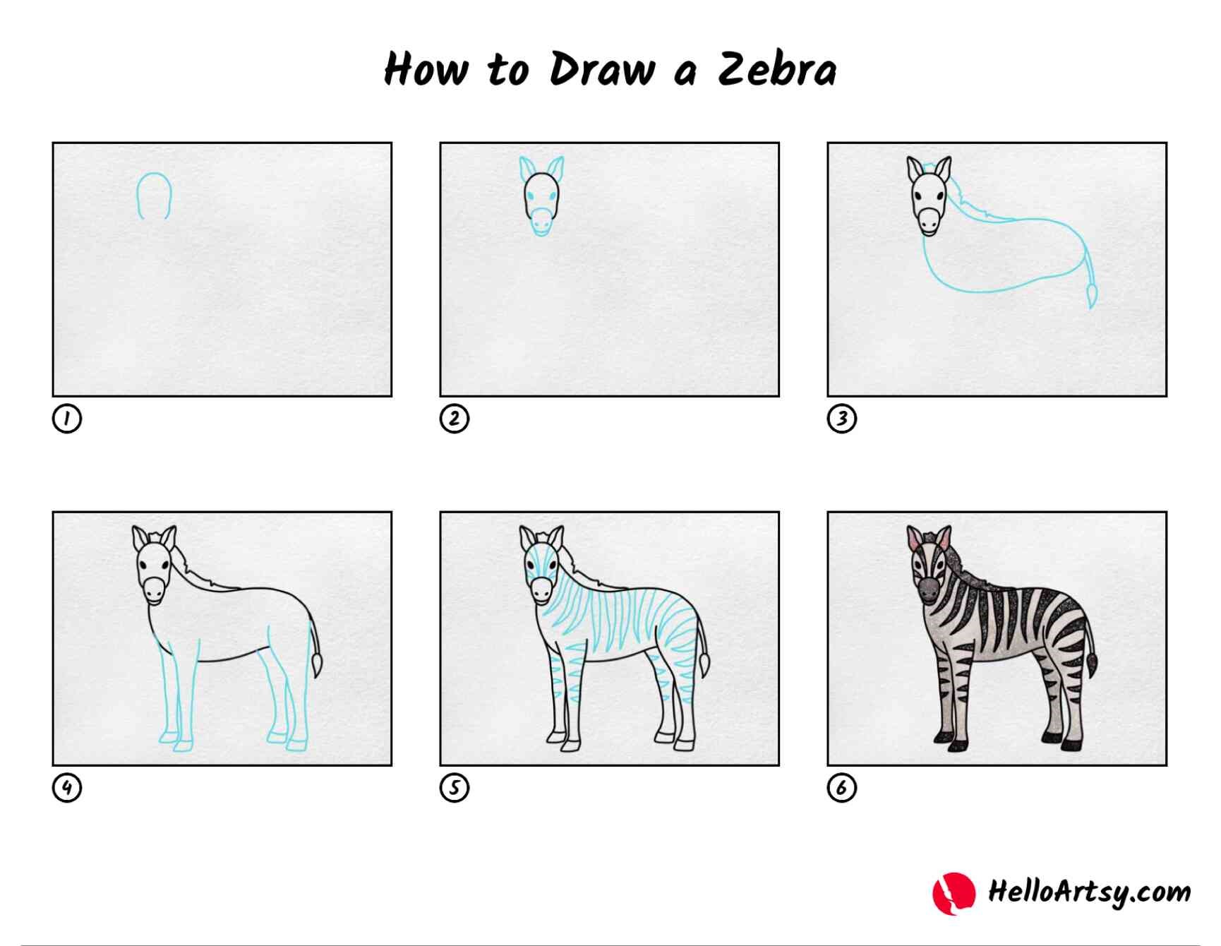 Zeichnen Lernen Zebra Idea 9