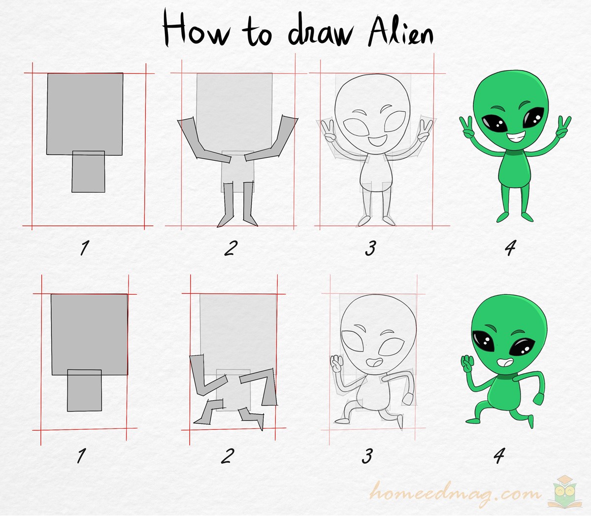 Außerirdische Idee 8 zeichnen ideen