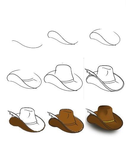 Cowboy-Hut zeichnen ideen