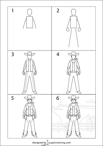 Cowboy-Idee 2 zeichnen ideen