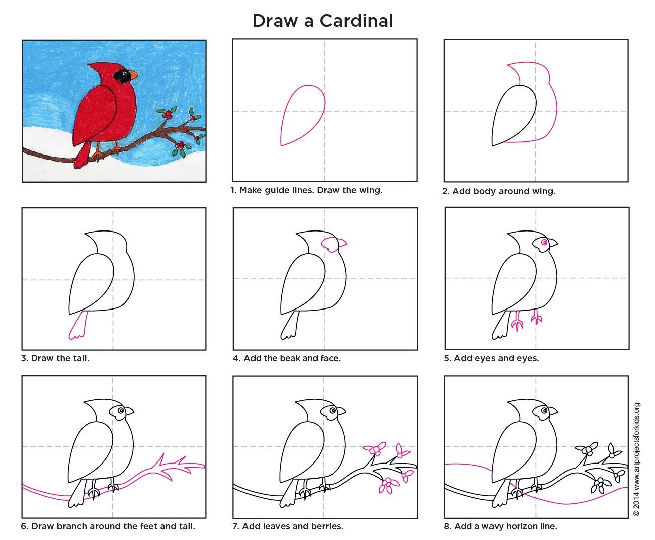 Kardinalidee 9 zeichnen ideen