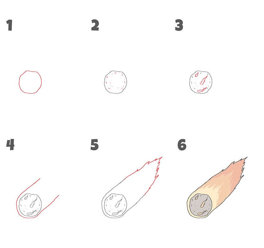 Zeichnen Lernen Kometen idee (5)