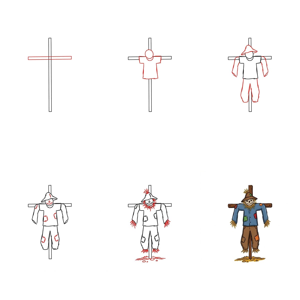 Kostenlose Vogelscheuche zeichnen ideen