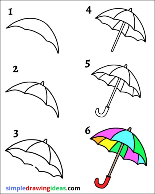 Regenschirm zeichnen ideen