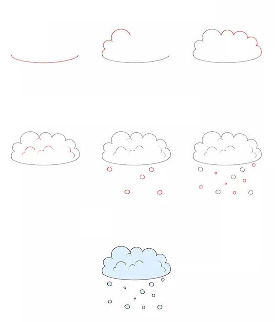 Regenwolken (3) zeichnen ideen