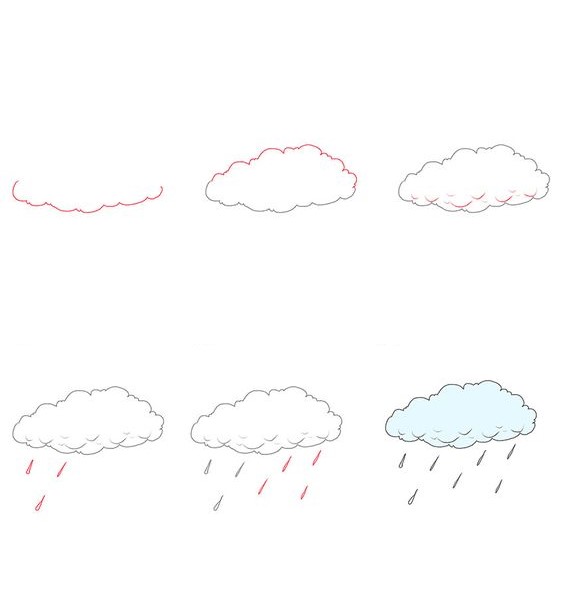 Regenwolken (4) zeichnen ideen