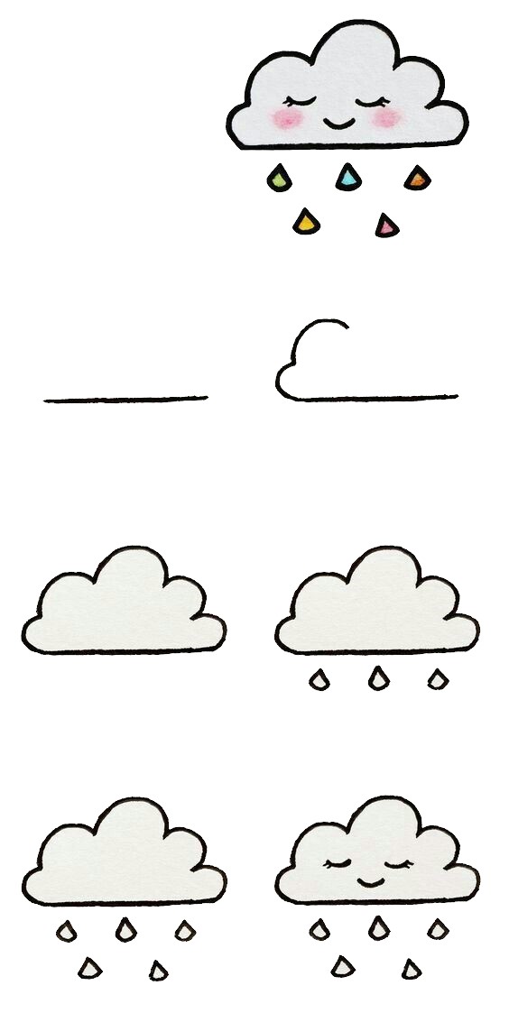 Regenwolken (5) zeichnen ideen