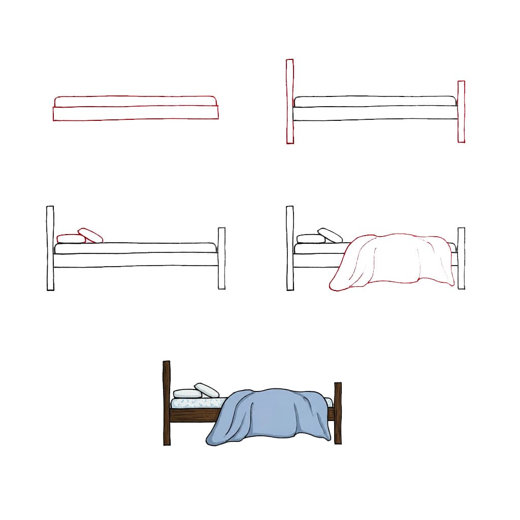 Standardbett zeichnen ideen