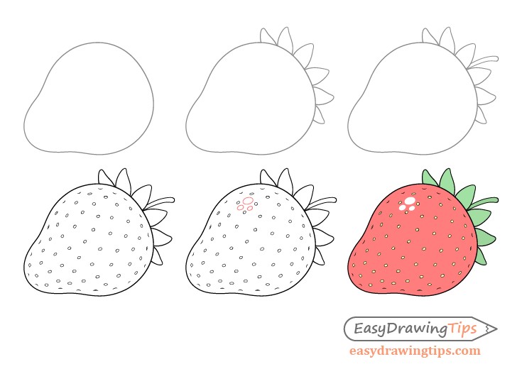 Erdbeeridee 2 zeichnen ideen